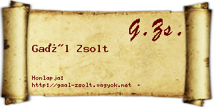 Gaál Zsolt névjegykártya